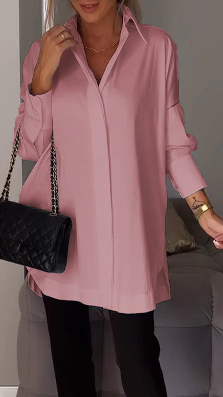 Eaksone - Lapel Slit Shirt