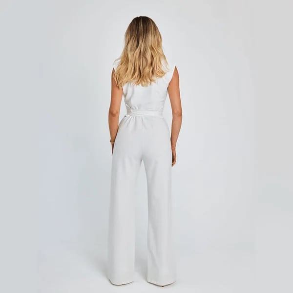 Eaksone - Women's Sleeveless Wide-Leg Jumpsuit
