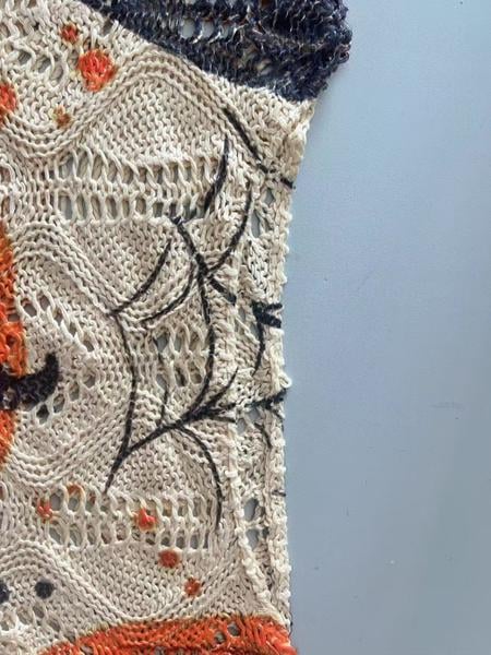 Eaksone - Women's Halloween Pumpkin Print Long Sleeve Knit Top