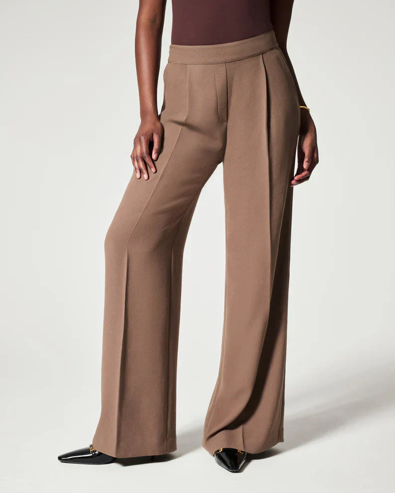 Eaksone - Crepe Pleated Pants