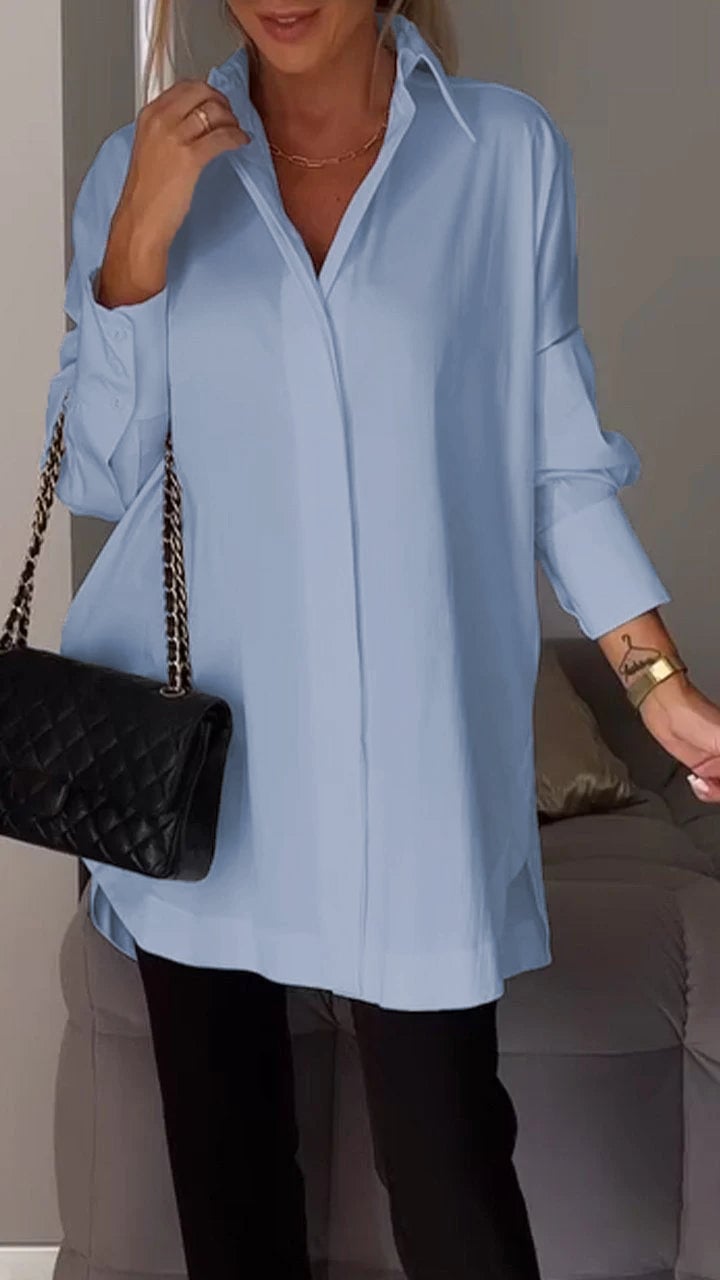 Eaksone - Lapel Slit Shirt