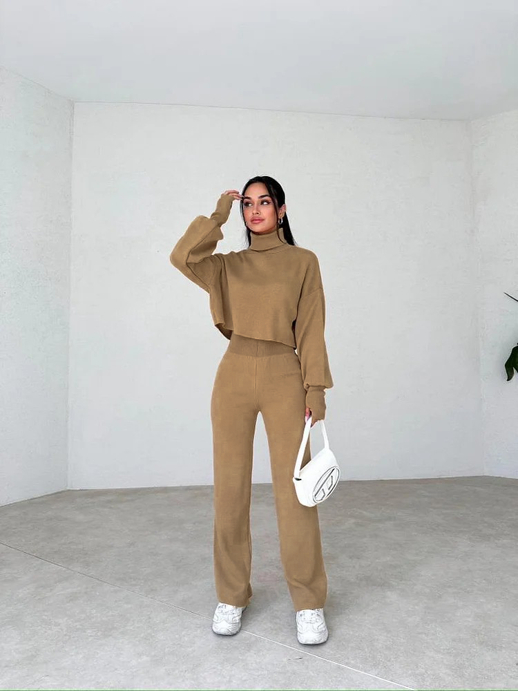 Eaksone - TURTLENECK GLOVE KNIT SUIT
