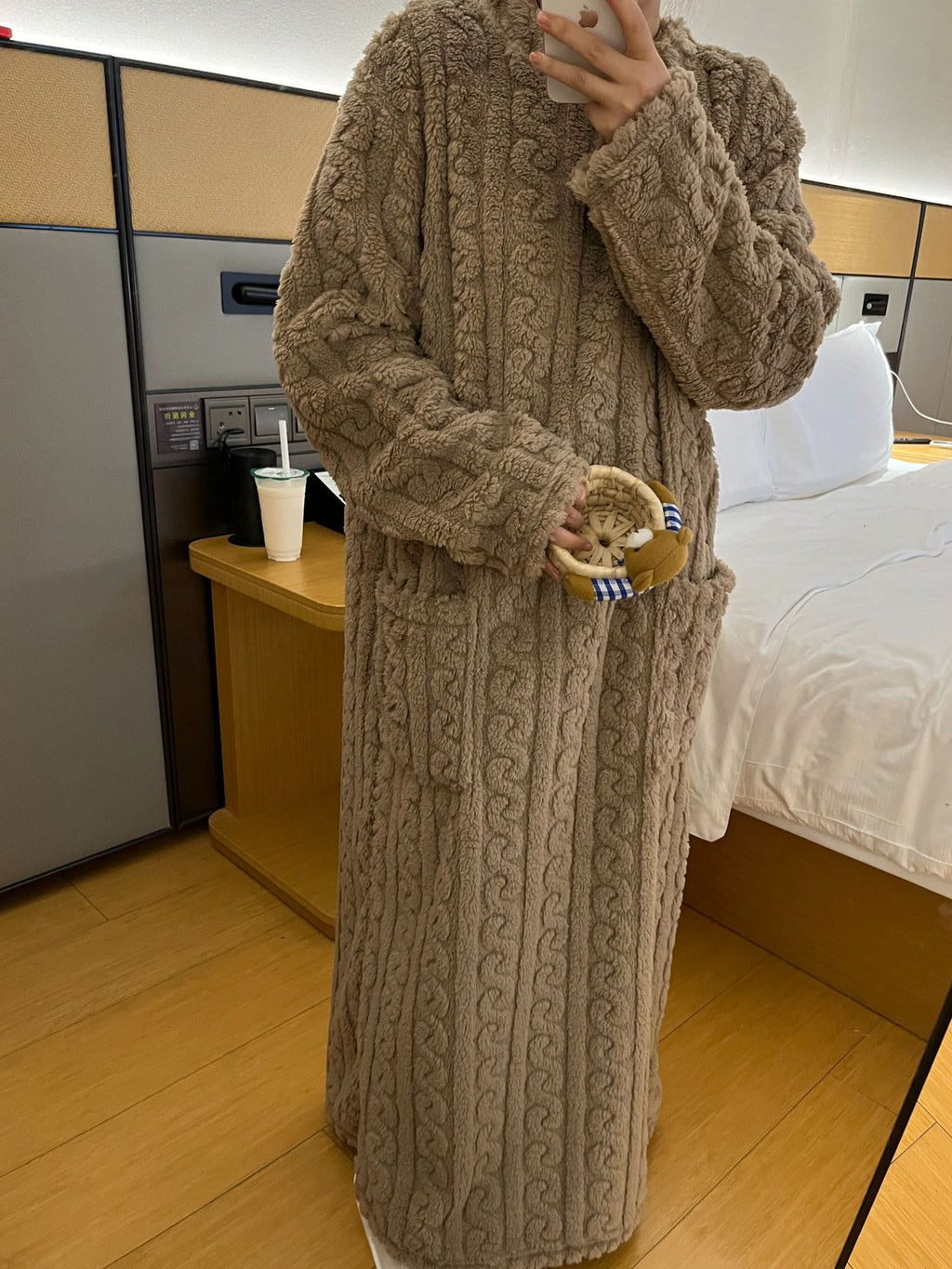 lusailstore - Women's Coral Fleece Nightgown