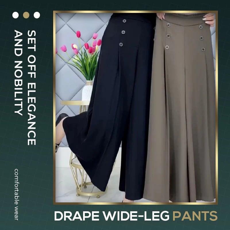 Eaksone - Stylish Pleated Wide-leg Pants