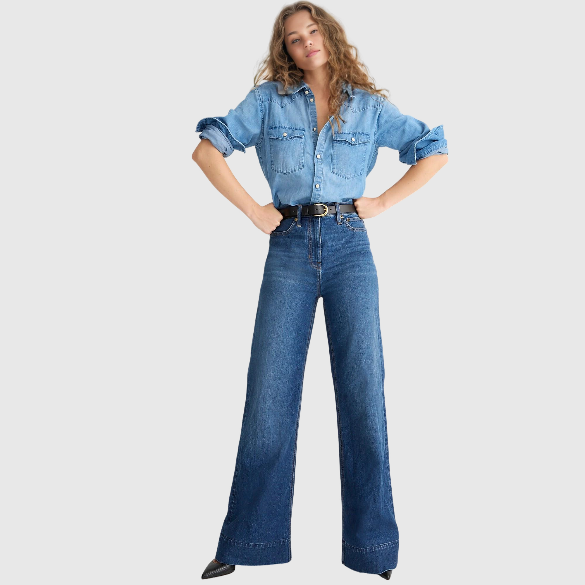 Eaksone - Tall Wide Leg Denim Trouser