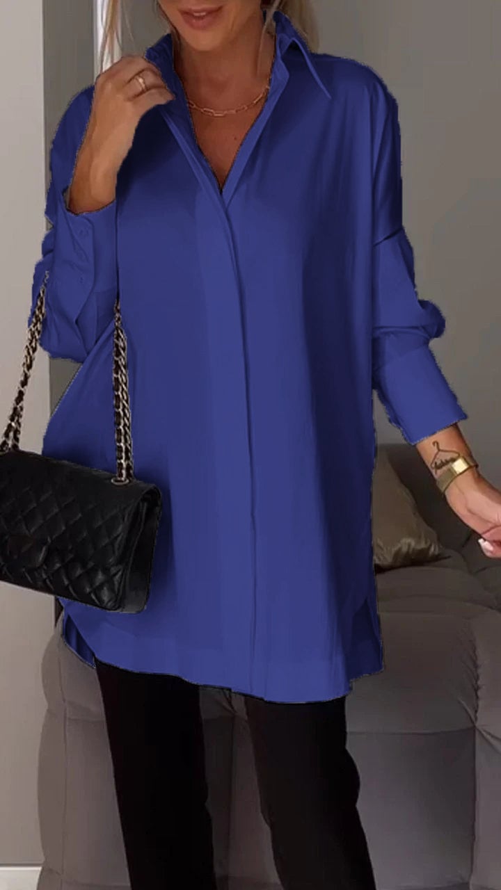 Eaksone - Lapel Slit Shirt