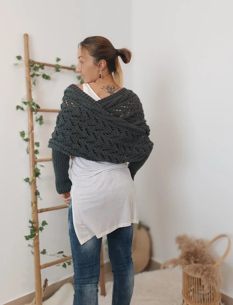 Eaksone - Knitted Wrap Shrugs For Women