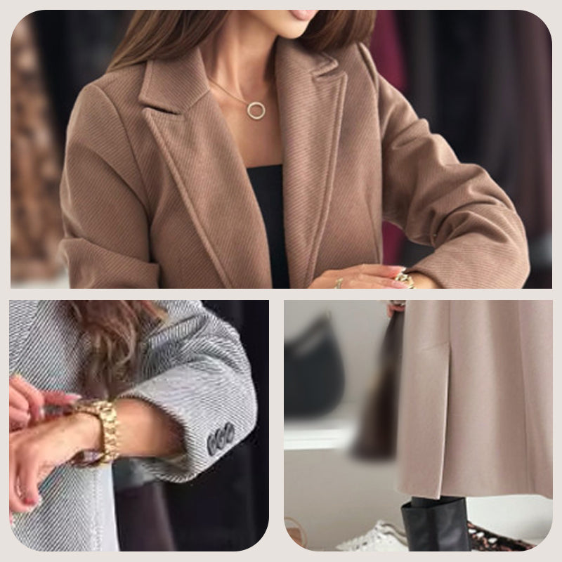 Eaksone - Women’s Elegant Tailored Long Coat