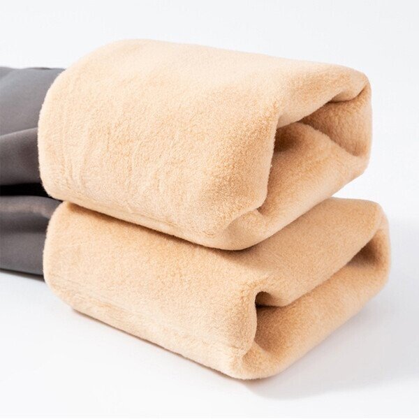 Eaksone - Flawless Legs Fake Translucent Warm Plush Lined Elastic Tights
