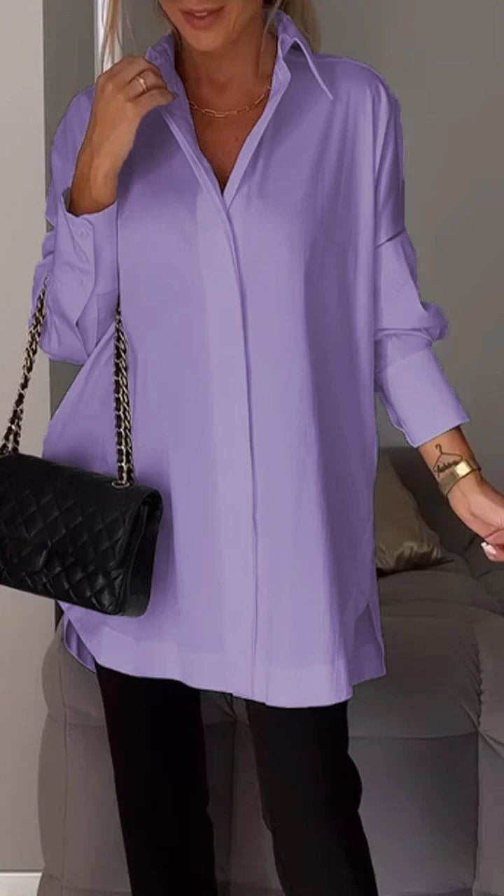 Eaksone - Lapel Slit Shirt