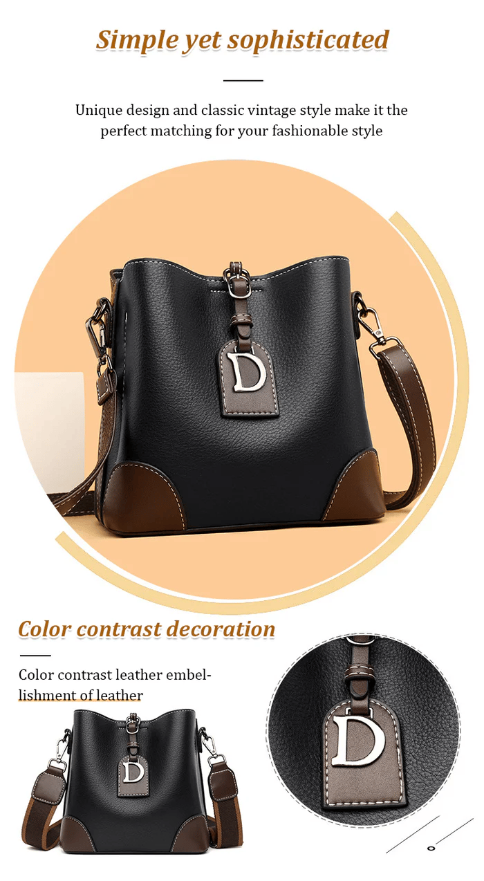 Eaksone - Genuine Leather Niche Women's Shoulder Bag