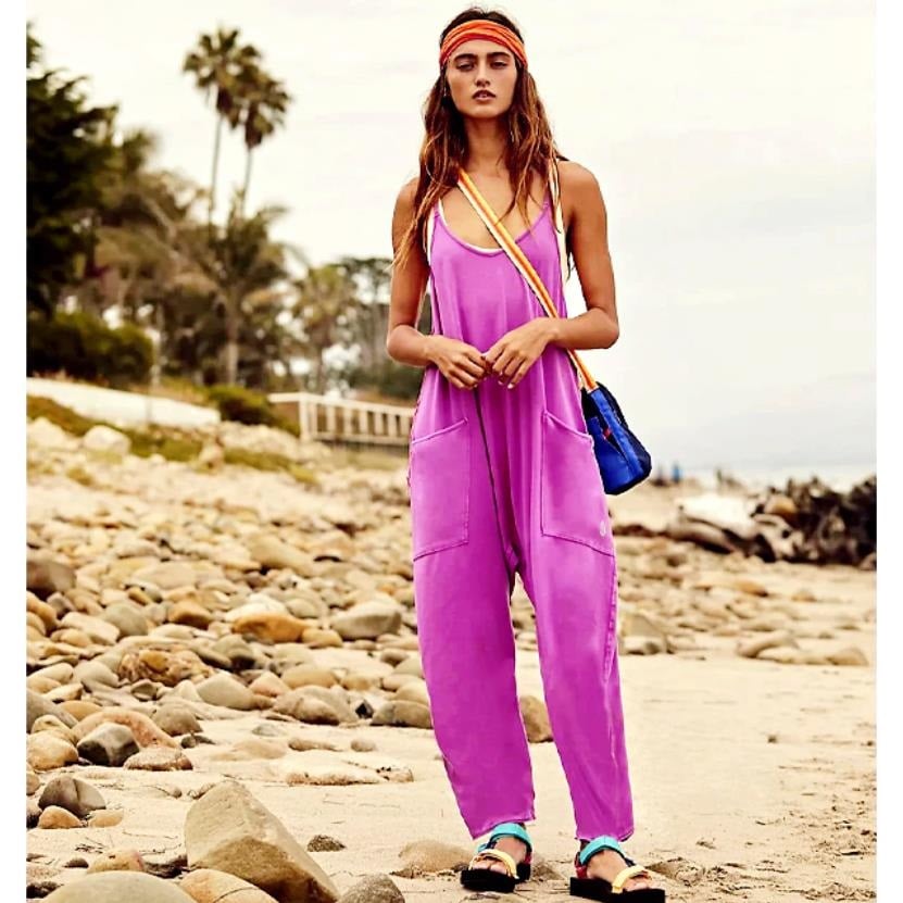 Eaksone - Wide Leg Jumpsuit with Pockets