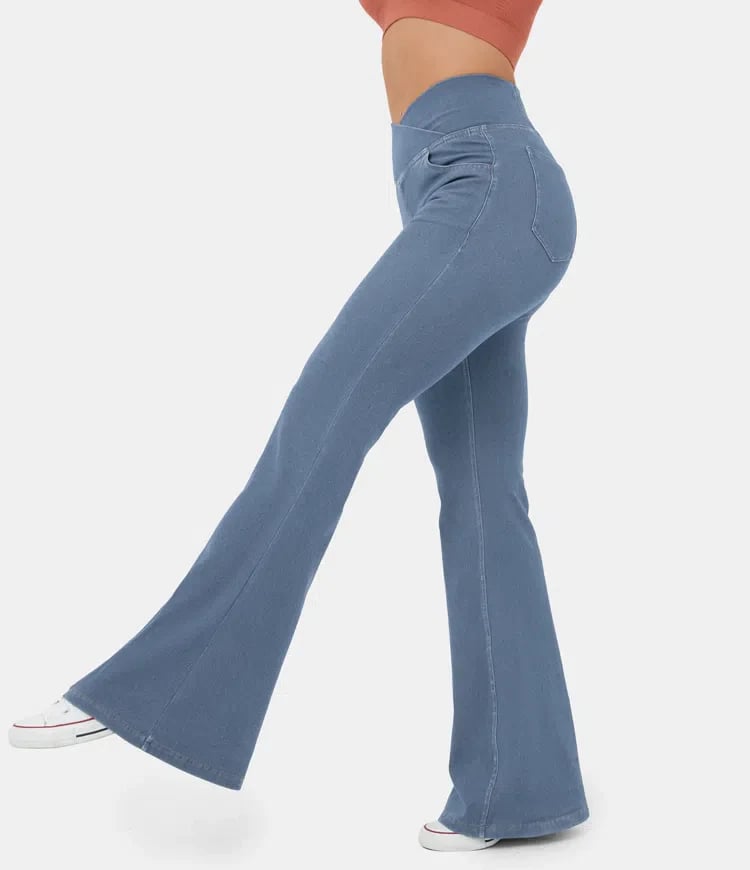 Eaksone - high waist flare jeans