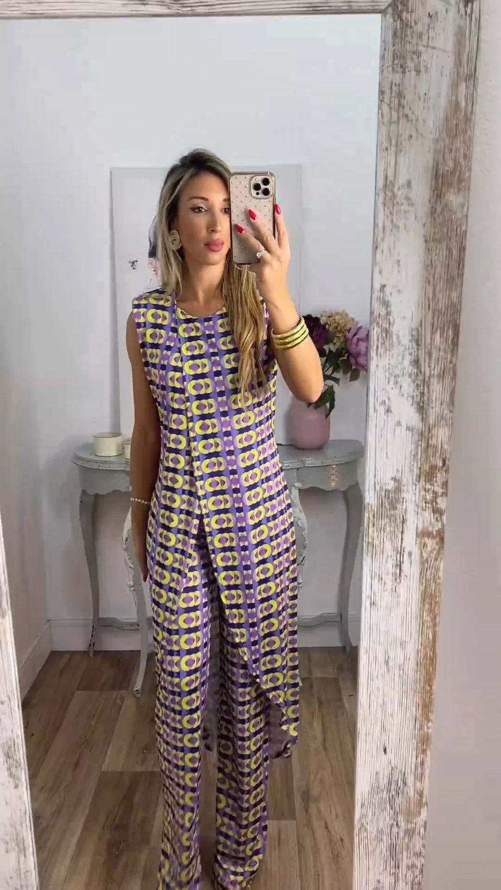 Eaksone - New Arrival Abstract Printed Comfy Suit For Women