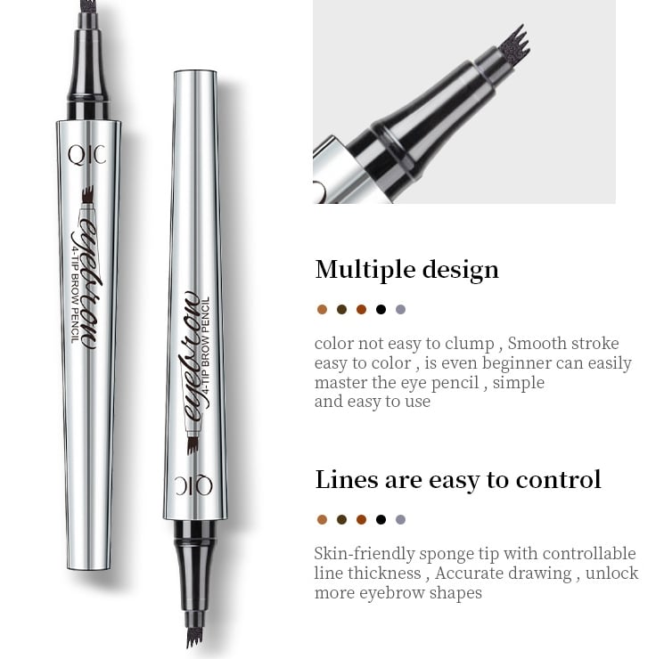 Eaksone - 3D Waterproof 4 Fork Tip Eyebrow Pencil