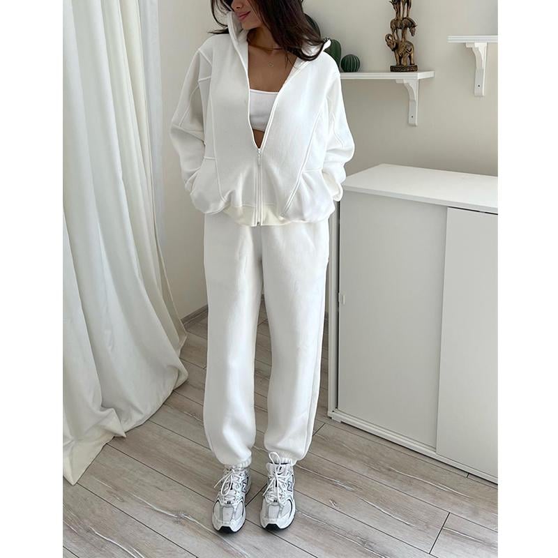 Eaksone - Triple Threaded High-Neck Casual Sportswear 2-piece set