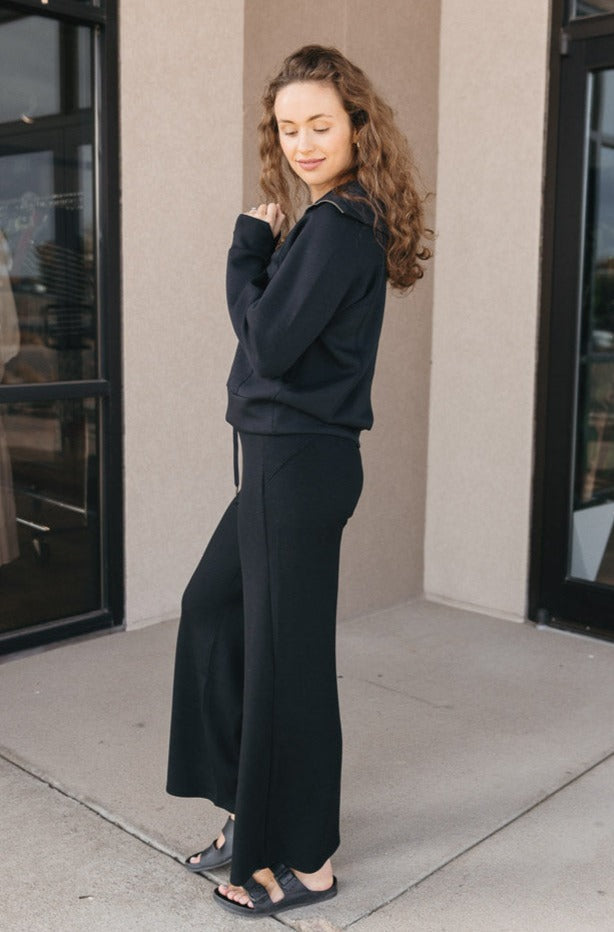 Eaksone - Long Sleeve Wide Leg Jumpsuit