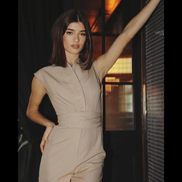 Eaksone - Women's Sleeveless Wide-Leg Jumpsuit