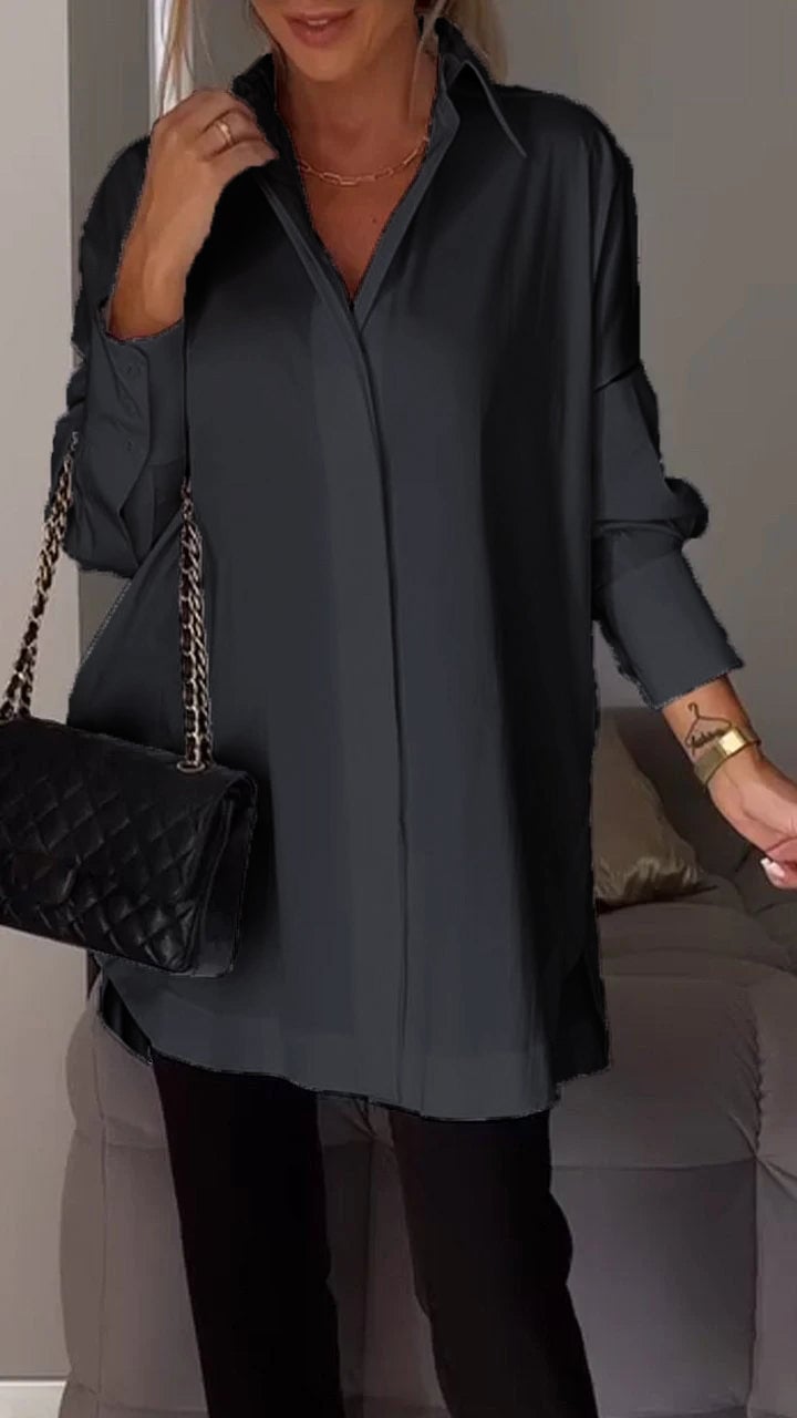 Eaksone - Lapel Slit Shirt