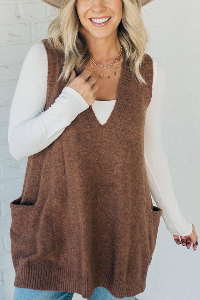Eaksone - Cozy Pocket Sweater Vest