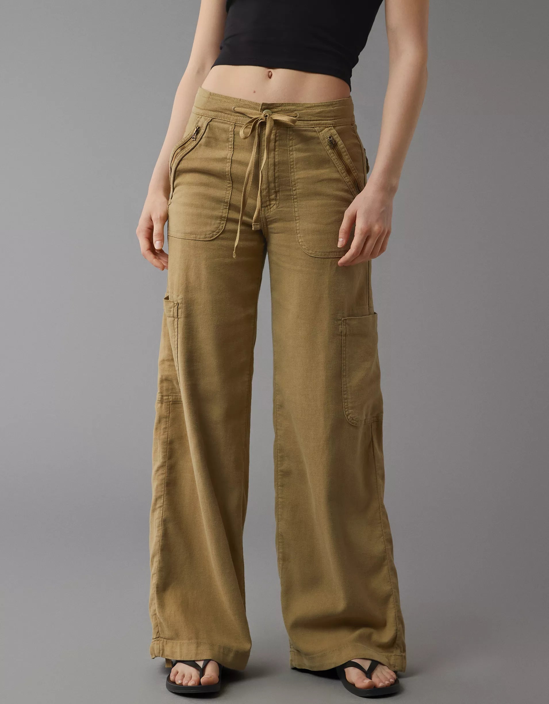 Eaksone - Linen-blend wide-leg overalls