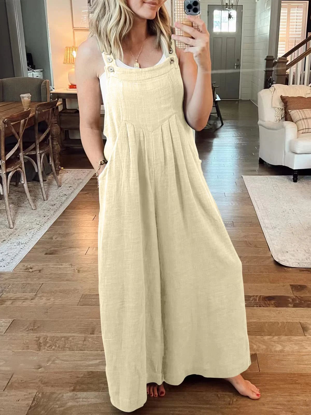 Eaksone - SALE PLUS SIZE WIDE LEG OVERALLS JUMPSUIT