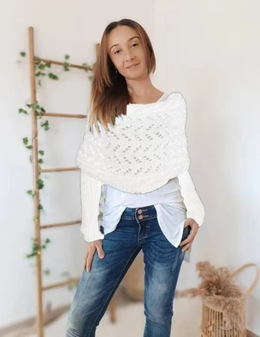 Eaksone - Knitted Wrap Shrugs For Women