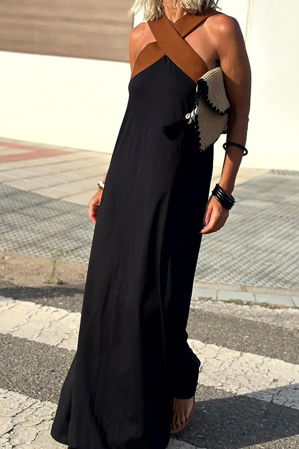 Eaksone - Women's cross backless sleeveless dress