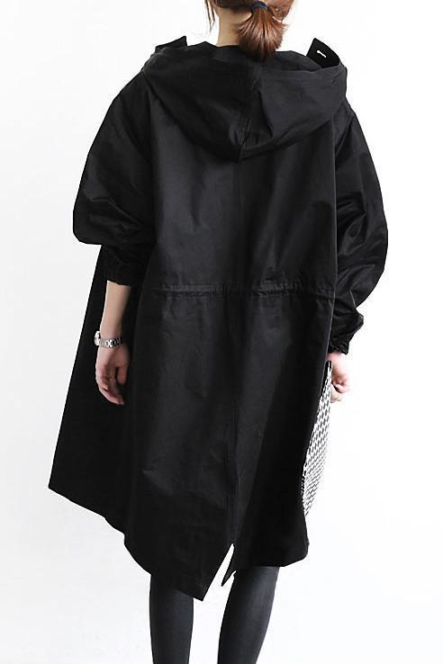 Eaksone - Water Resistant Oversized Hooded Windbreaker Rain Jacket