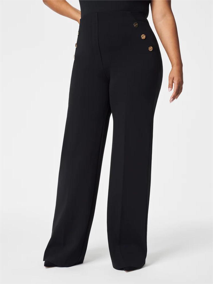 Eaksone - Button wide-leg flat T-shirt