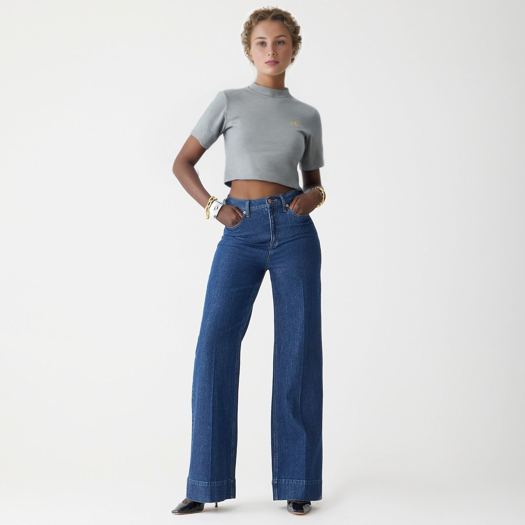 Eaksone - Tall Wide Leg Denim Trouser