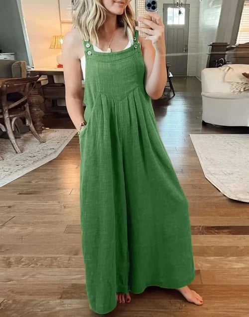 Eaksone - SALE PLUS SIZE WIDE LEG OVERALLS JUMPSUIT