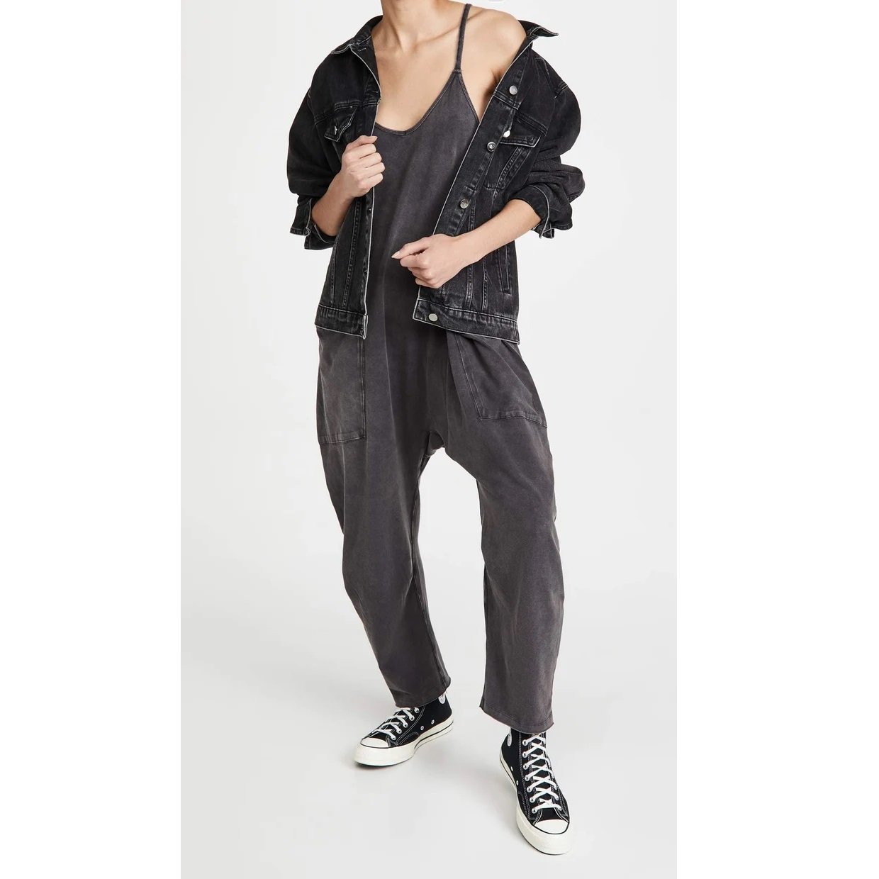 Eaksone - Wide Leg Jumpsuit with Pockets