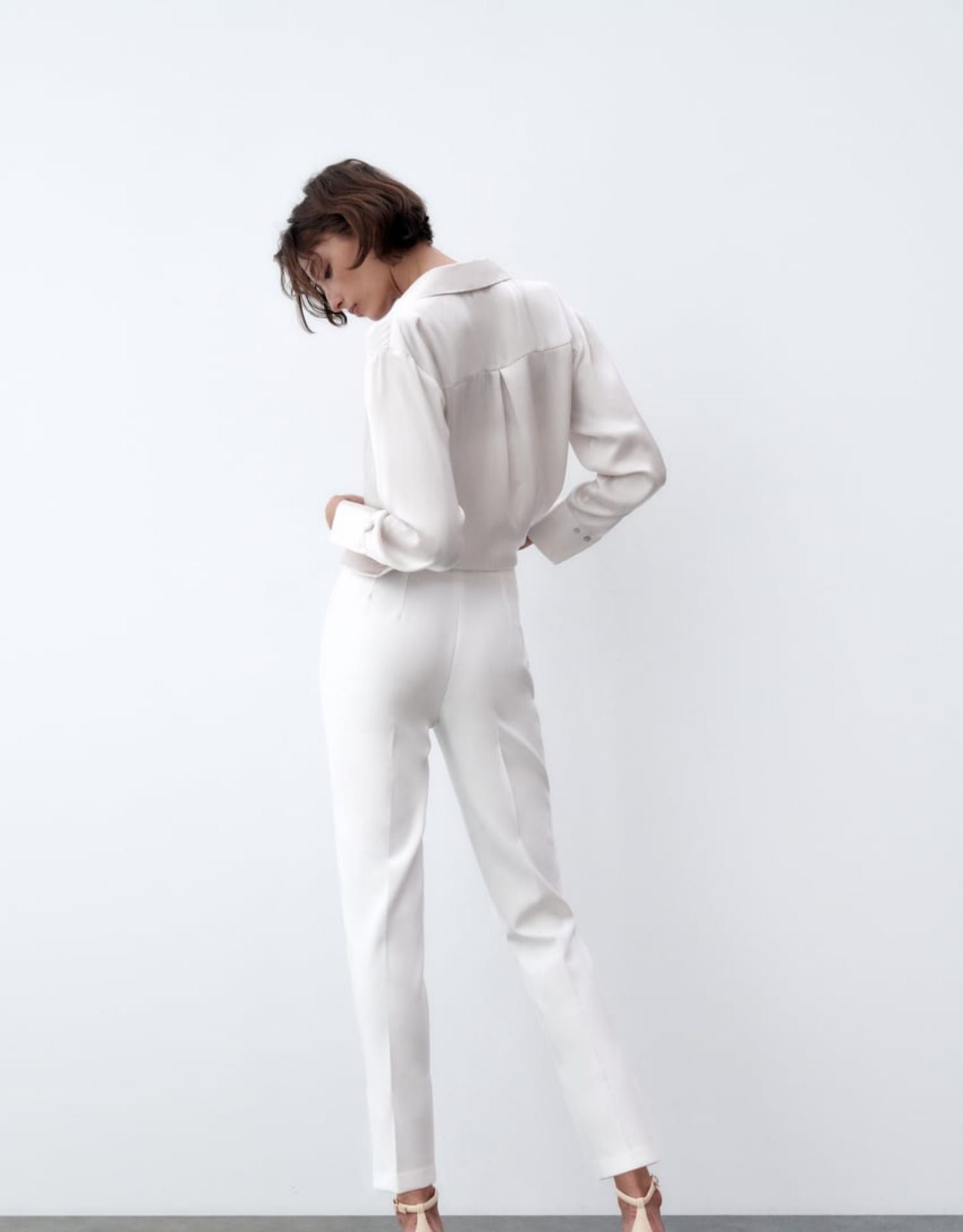 Eaksone - Tailored Pleat High Waist Pants
