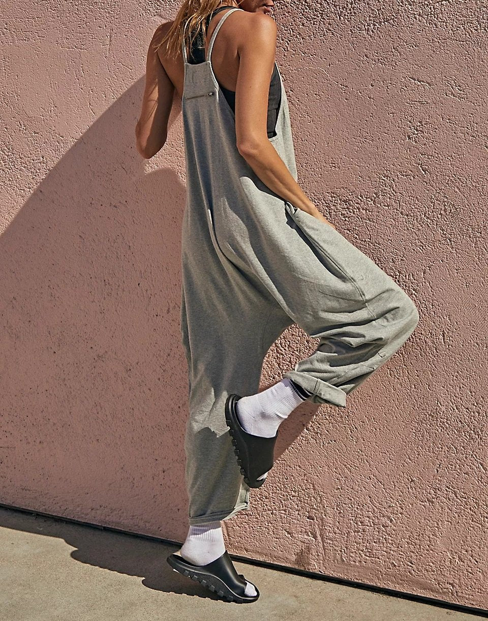 Eaksone - Wide Leg Jumpsuit with Pockets