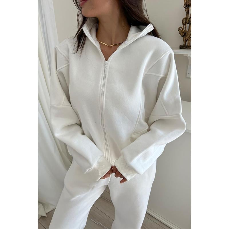 Eaksone - Triple Threaded High-Neck Casual Sportswear 2-piece set