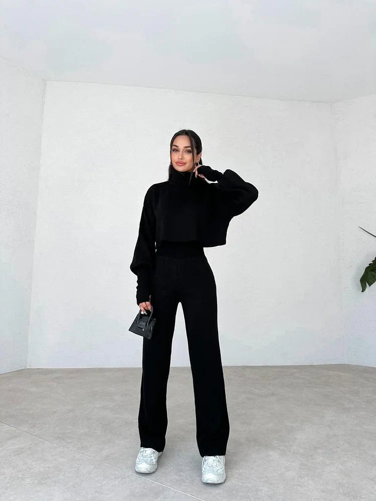 Eaksone - TURTLENECK GLOVE KNIT SUIT