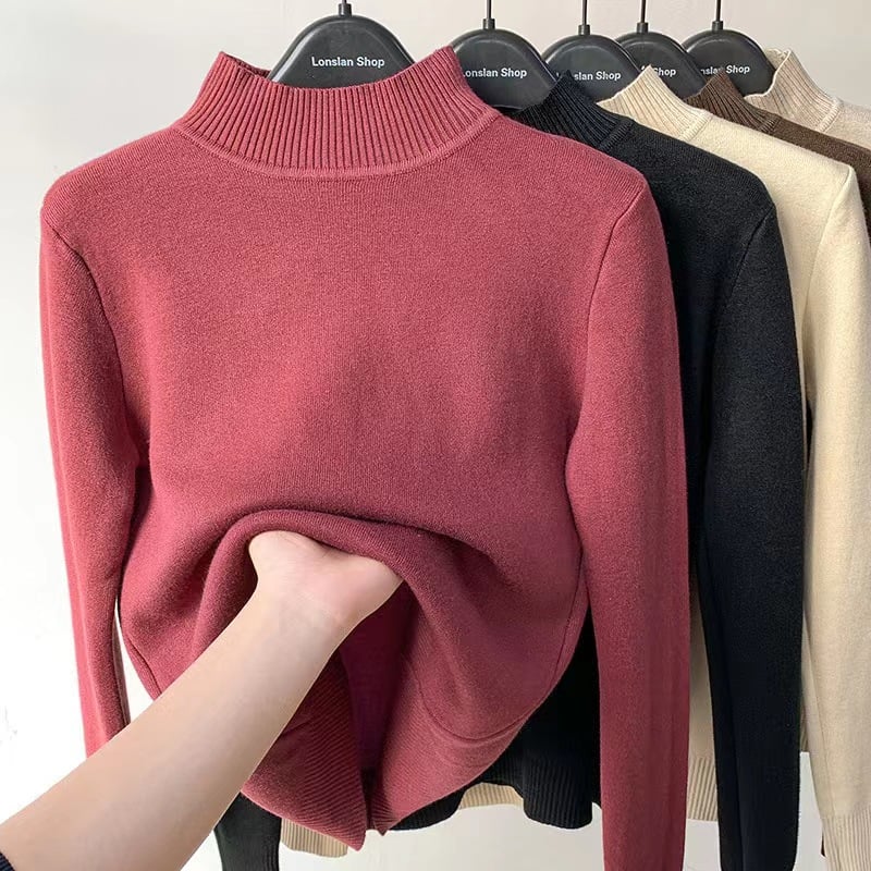 Eaksone - Winter fleece thick knitted bottoming shirt