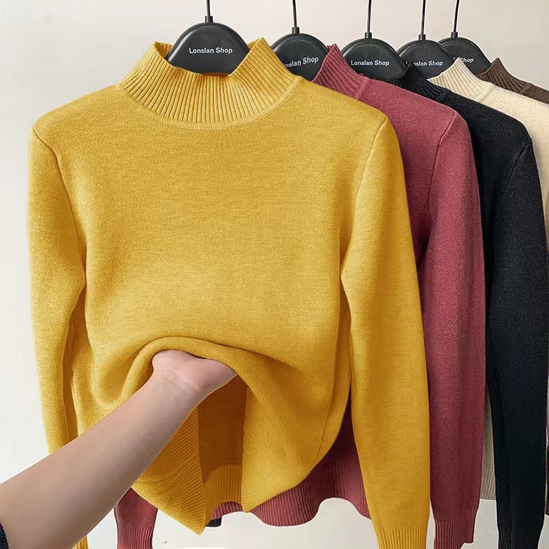 Eaksone - Winter fleece thick knitted bottoming shirt
