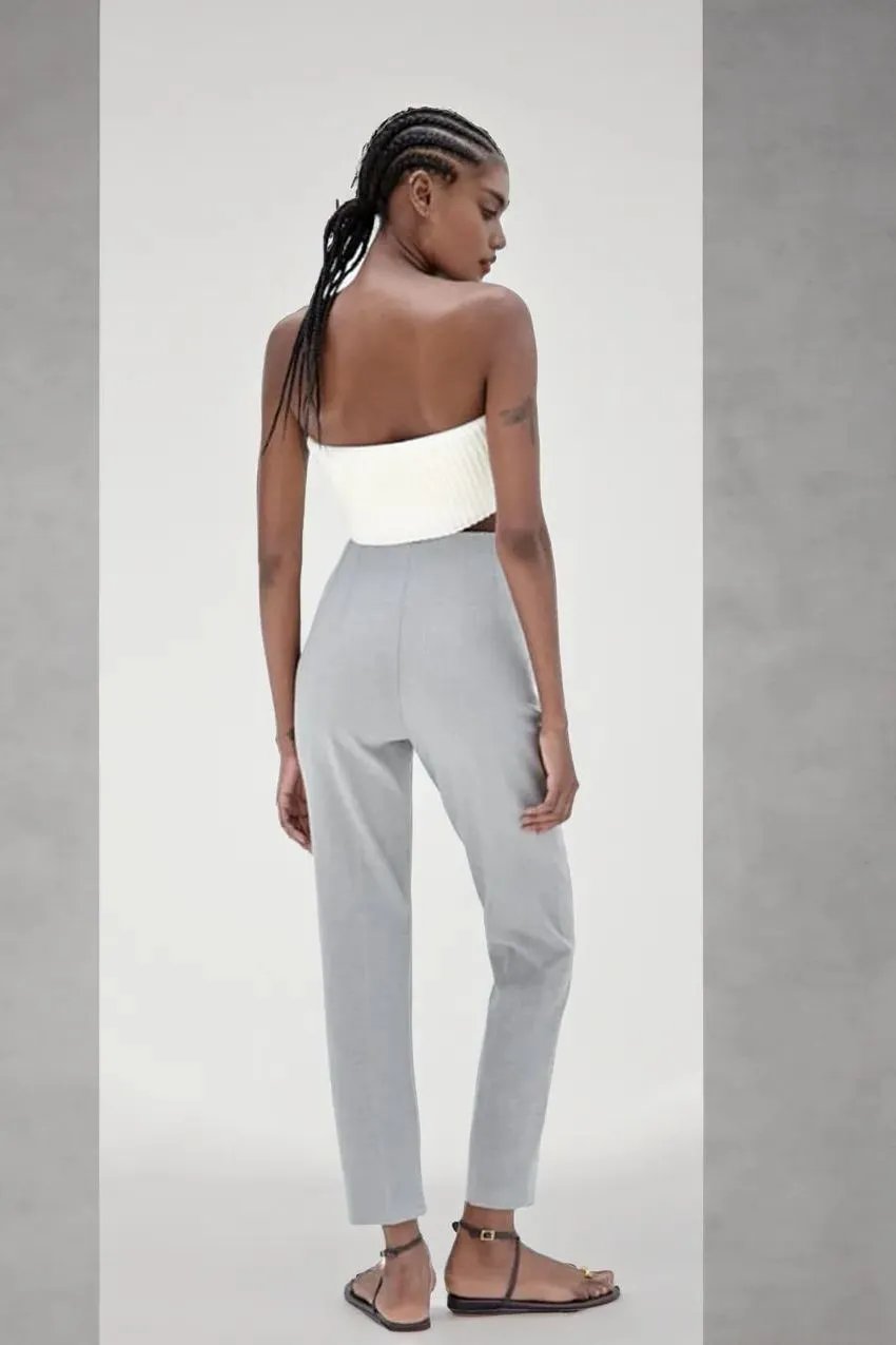 Eaksone - Tailored Pleat High Waist Pants