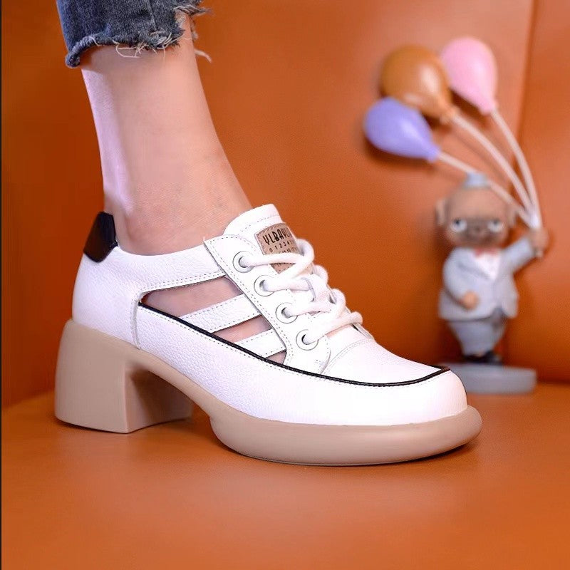 Eaksone - Ladies new summer hollow high heel sandals