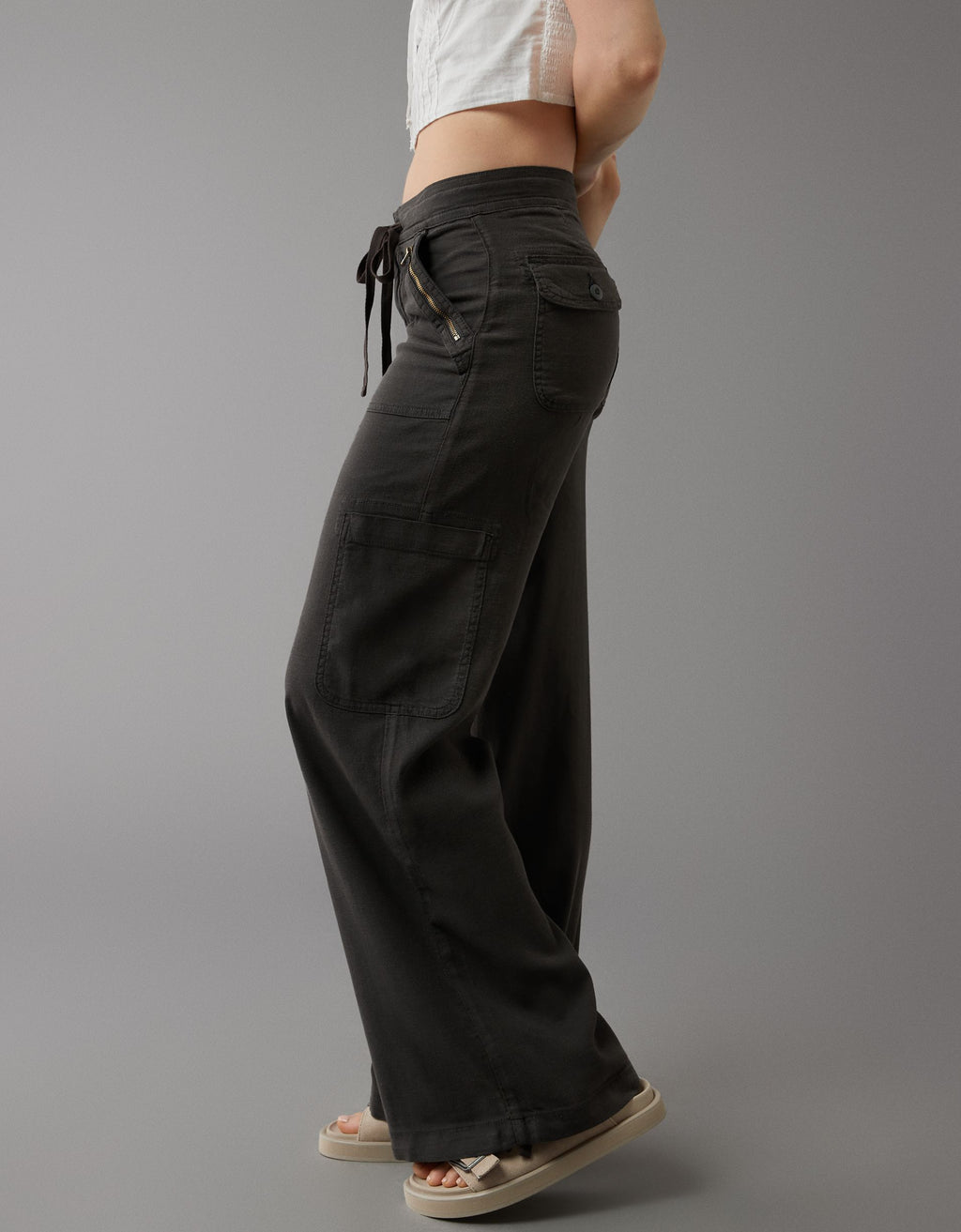 Eaksone - Linen-blend wide-leg overalls