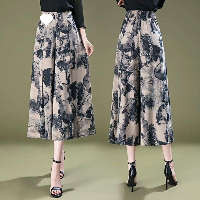 Eaksone - Women’s  Elegant Chiffon Wide Leg Culottes
