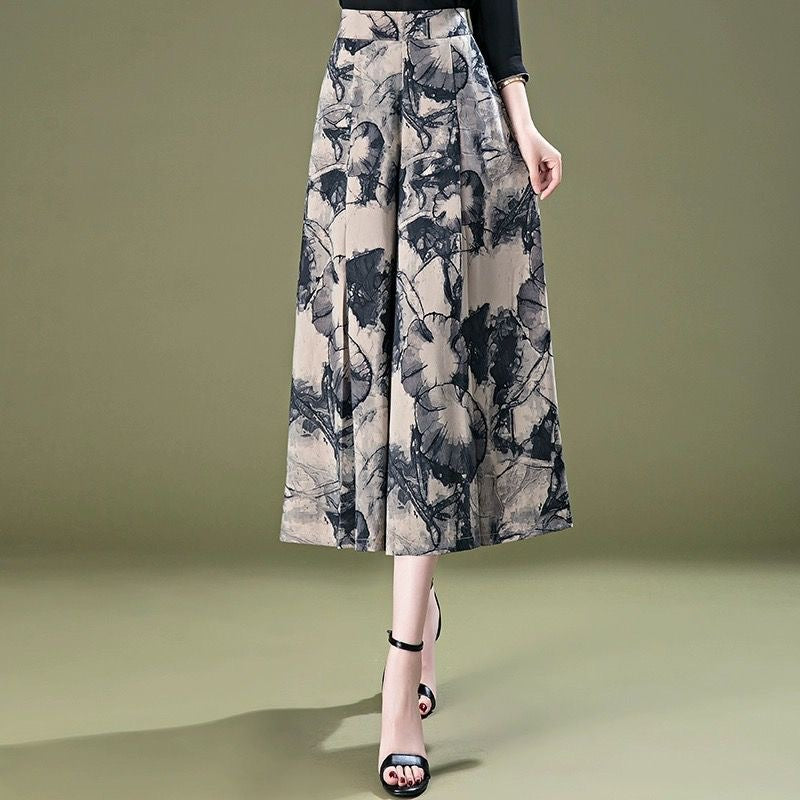 Eaksone - Women’s  Elegant Chiffon Wide Leg Culottes
