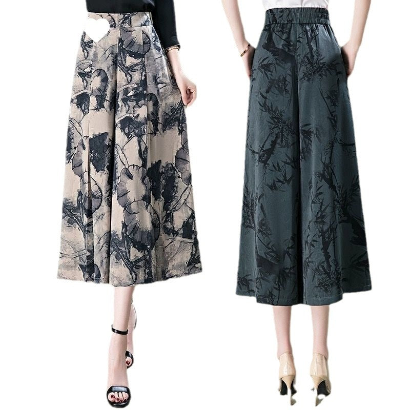 Eaksone - Women’s  Elegant Chiffon Wide Leg Culottes