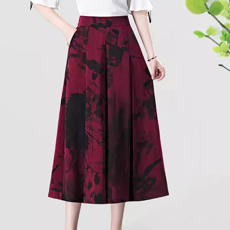 Eaksone - Women’s  Elegant Chiffon Wide Leg Culottes