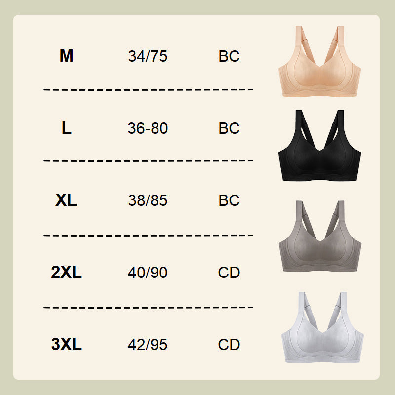 Eaksone - Wire-Free Non-Marking Skin-Friendly Push-Up Bra