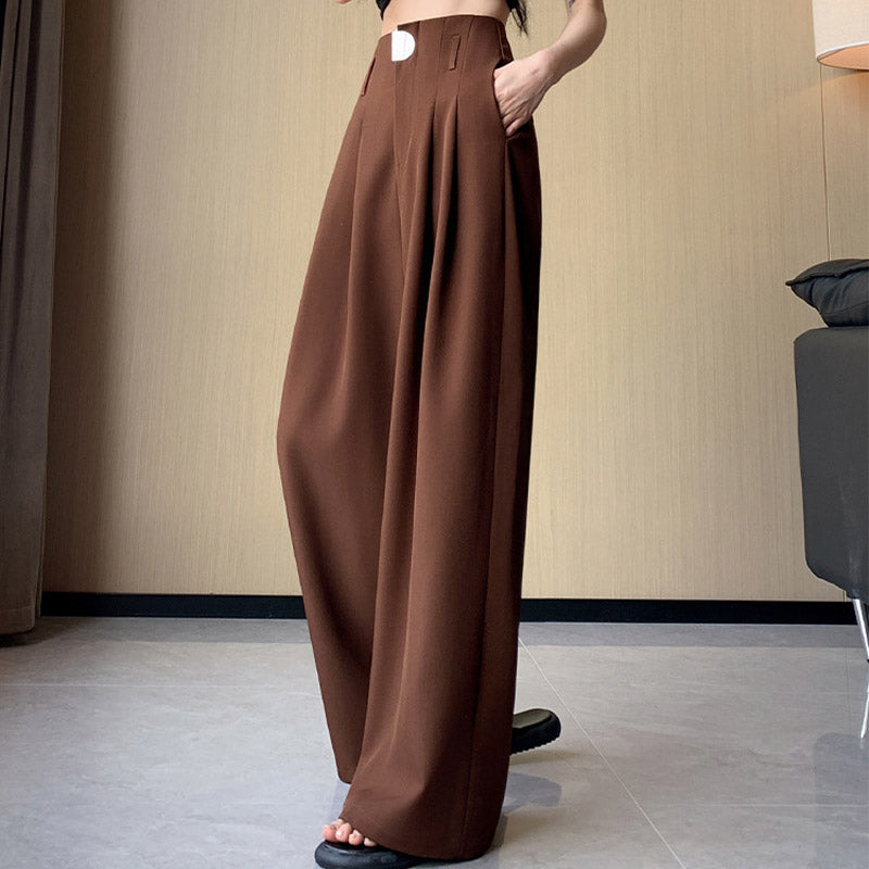 Eaksone - High Waisted Wide Leg Pants