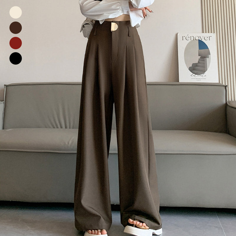 Eaksone - High Waisted Wide Leg Pants