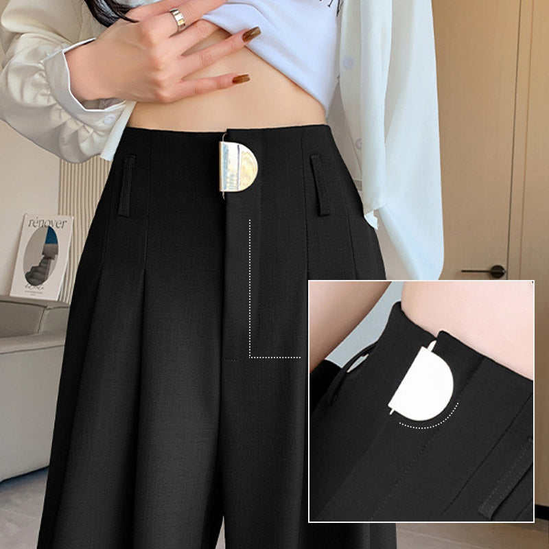 Eaksone - High Waisted Wide Leg Pants